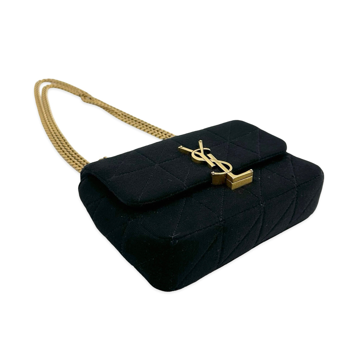 SAINT LAURENT: Quilted Jersey Mini Jamie