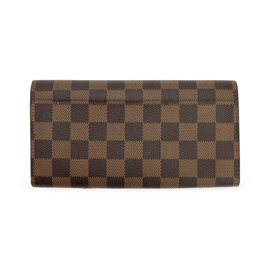 LOUIS VUITTON: Damier Ebene Sarah Wallet