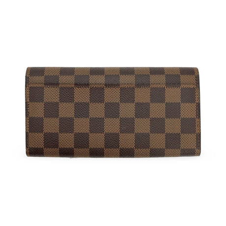LOUIS VUITTON: Damier Ebene Sarah Wallet