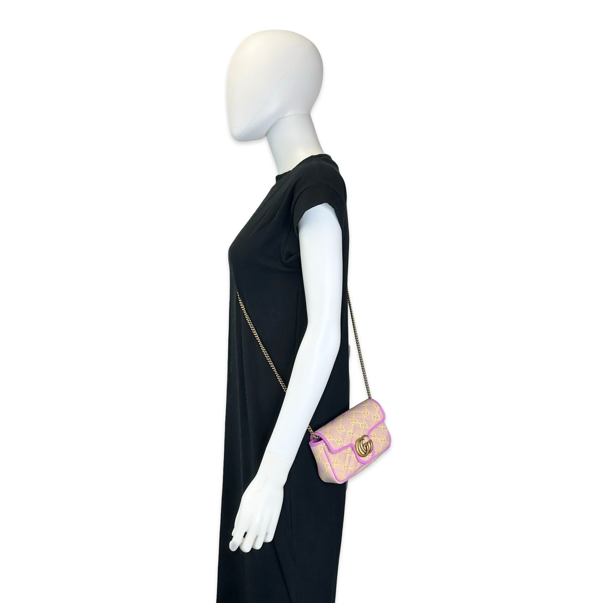 GG Canvas Super Mini Marmont Chain Bag