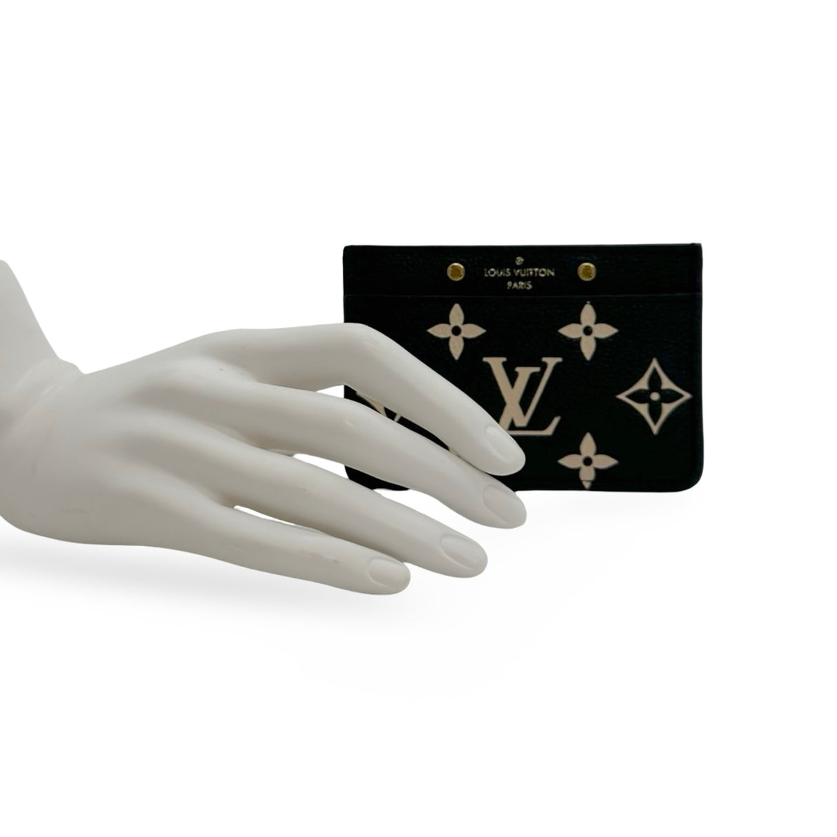 LOUIS VUITTON: Monogram Empreinte Bicolor Card Holder