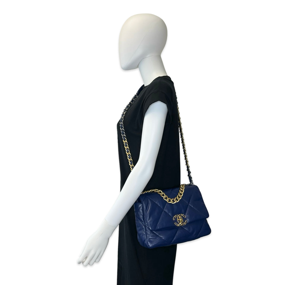 CHANEL: Quilted Lambskin Small 19 Flap Bag