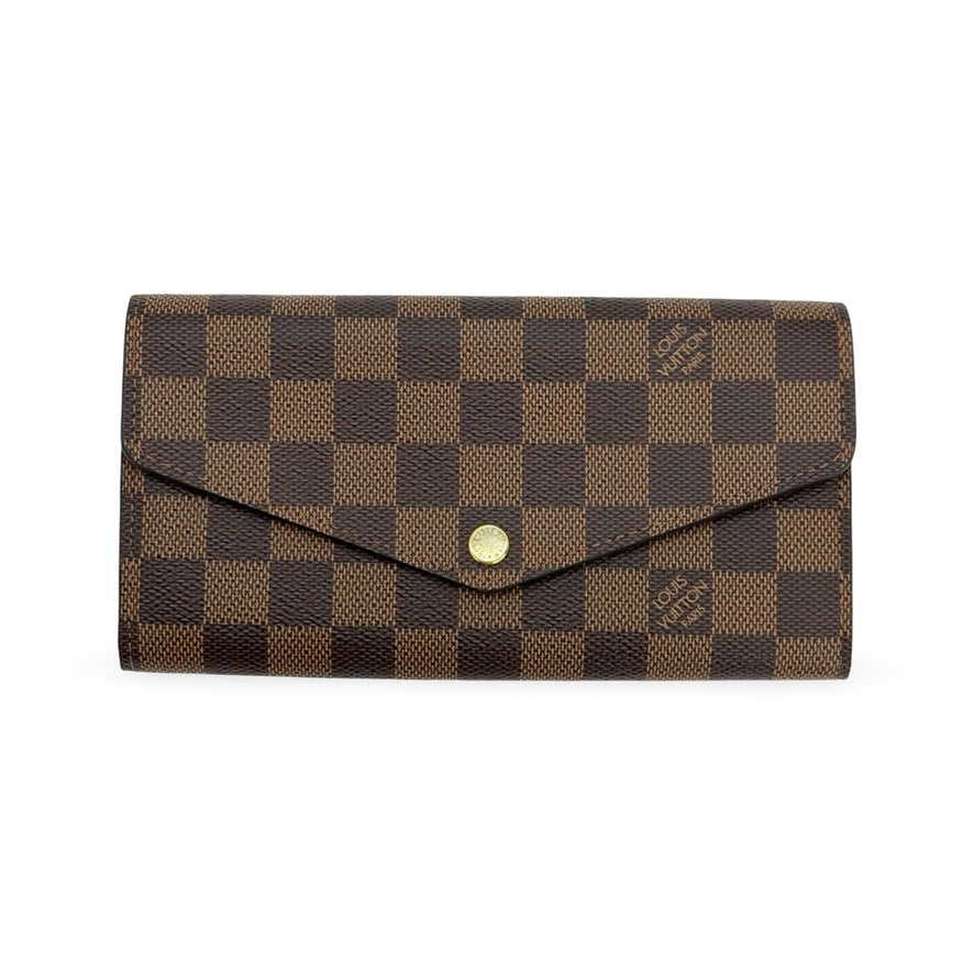 LOUIS VUITTON: Damier Ebene Sarah Wallet