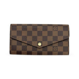 LOUIS VUITTON: Damier Ebene Sarah Wallet
