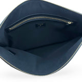 CHANEL: Quilted Studded Calfskin Large O Case Zip Pouch