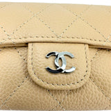 CHANEL: Quilted Caviar Classic Flap Card Holder