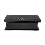 Quilted Caviar Old Medium Boy Bag