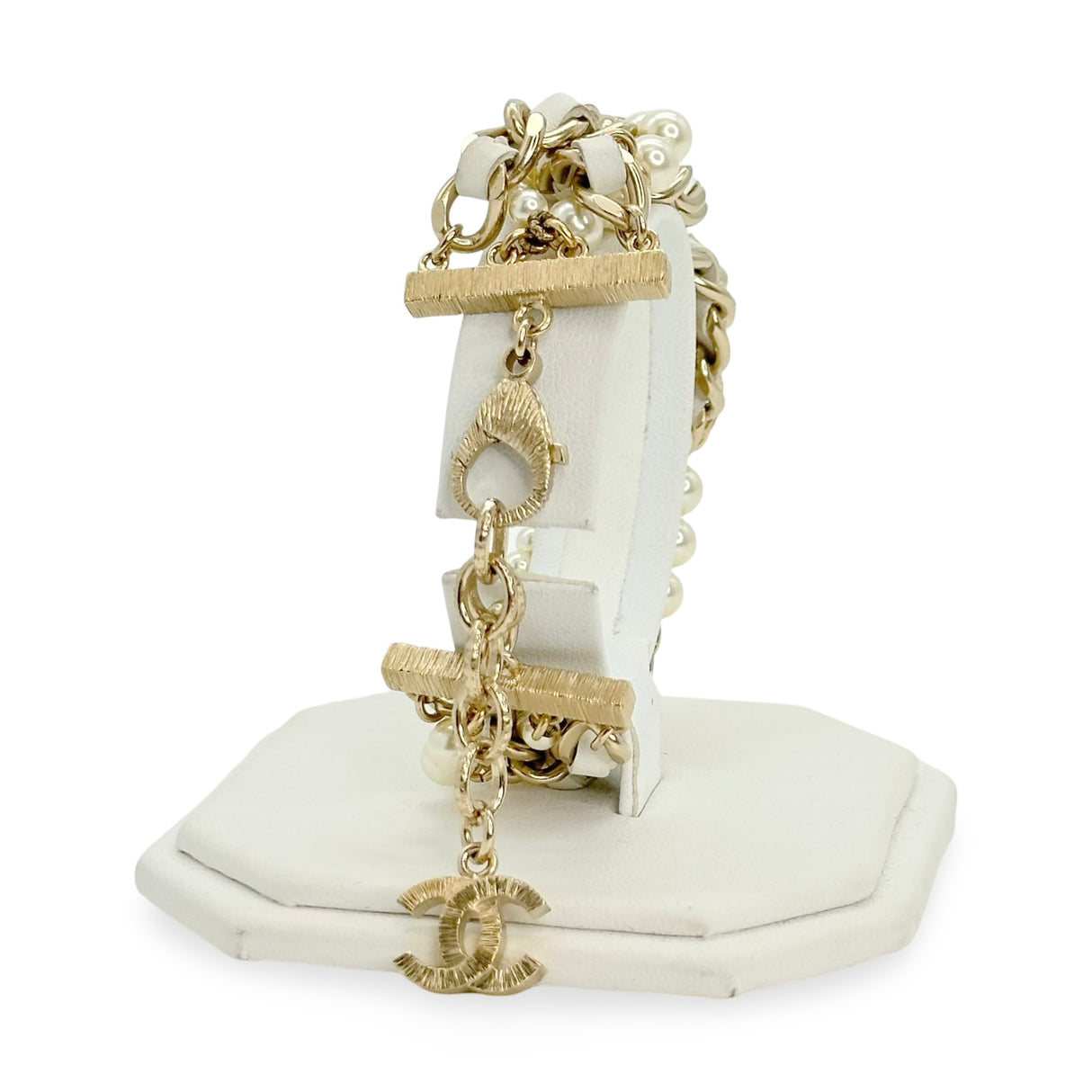 CHANEL: CC Woven Chain Layered Garland Bracelet