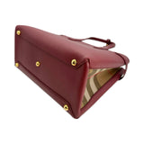 Calfskin Medium Banner Check Tote