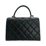 CHANEL: Quilted Caviar Small Top Handle