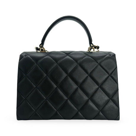 CHANEL: Quilted Caviar Small Top Handle