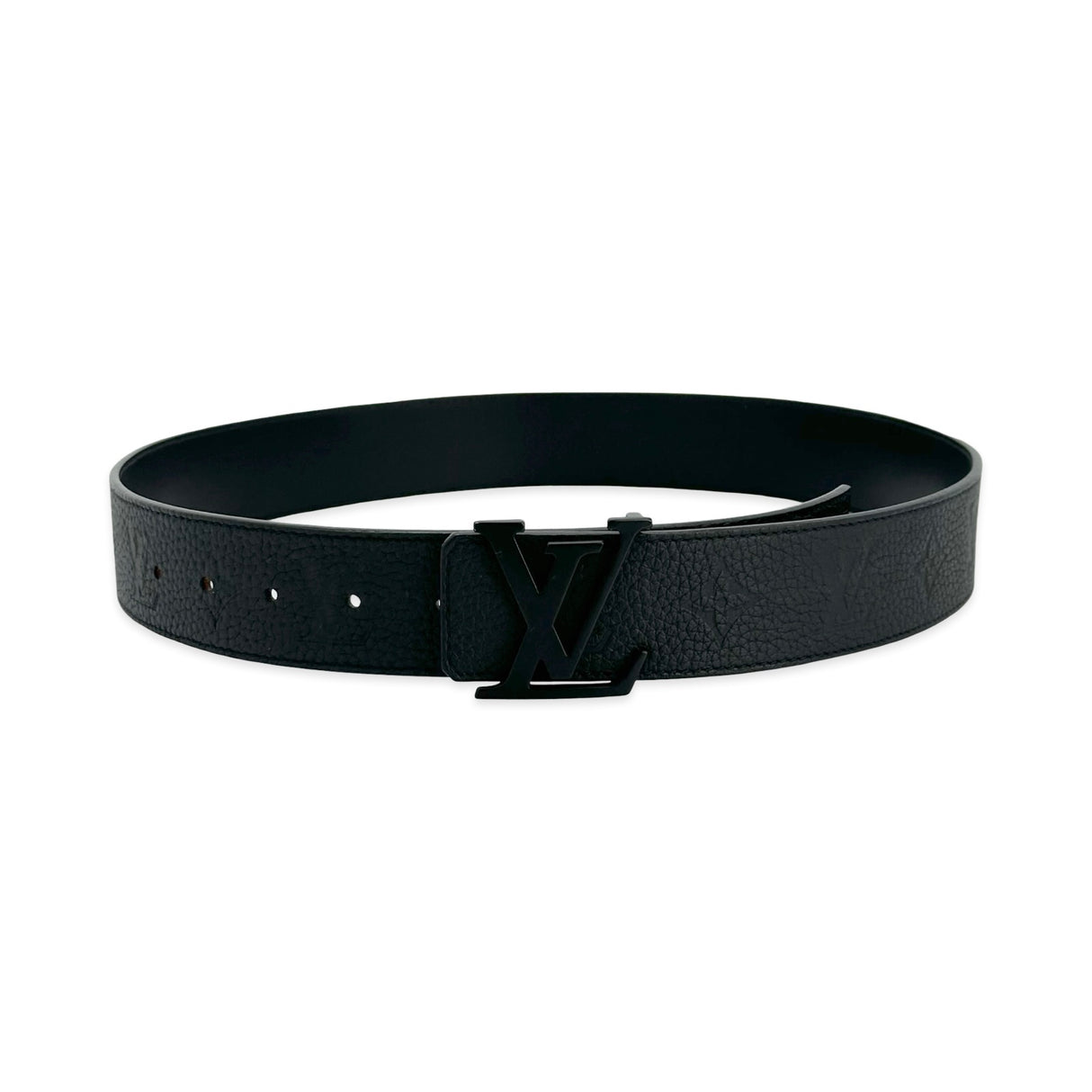 LOUIS VUITTON: Monogram Taurillon Reversible Initiales Belt