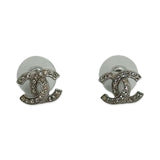 CHANEL: Crystal CC Post Earrings