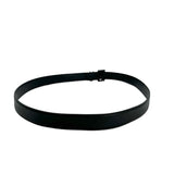 SAINT LAURENT: Smooth Leather Cassandre Square Buckle Belt