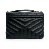 SAINT LAURENT: Quilted Leather Small LouLou