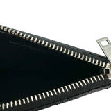 SAINT LAURENT: Quilted Grain de Poudre Fragments Zip Card Case