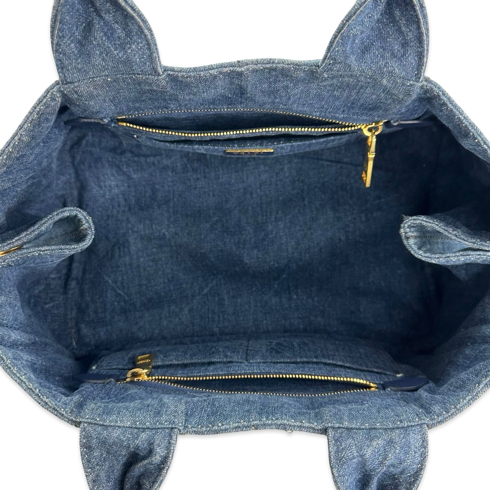 PRADA: Denim Large Canapa Tote – Luv Luxe Scottsdale