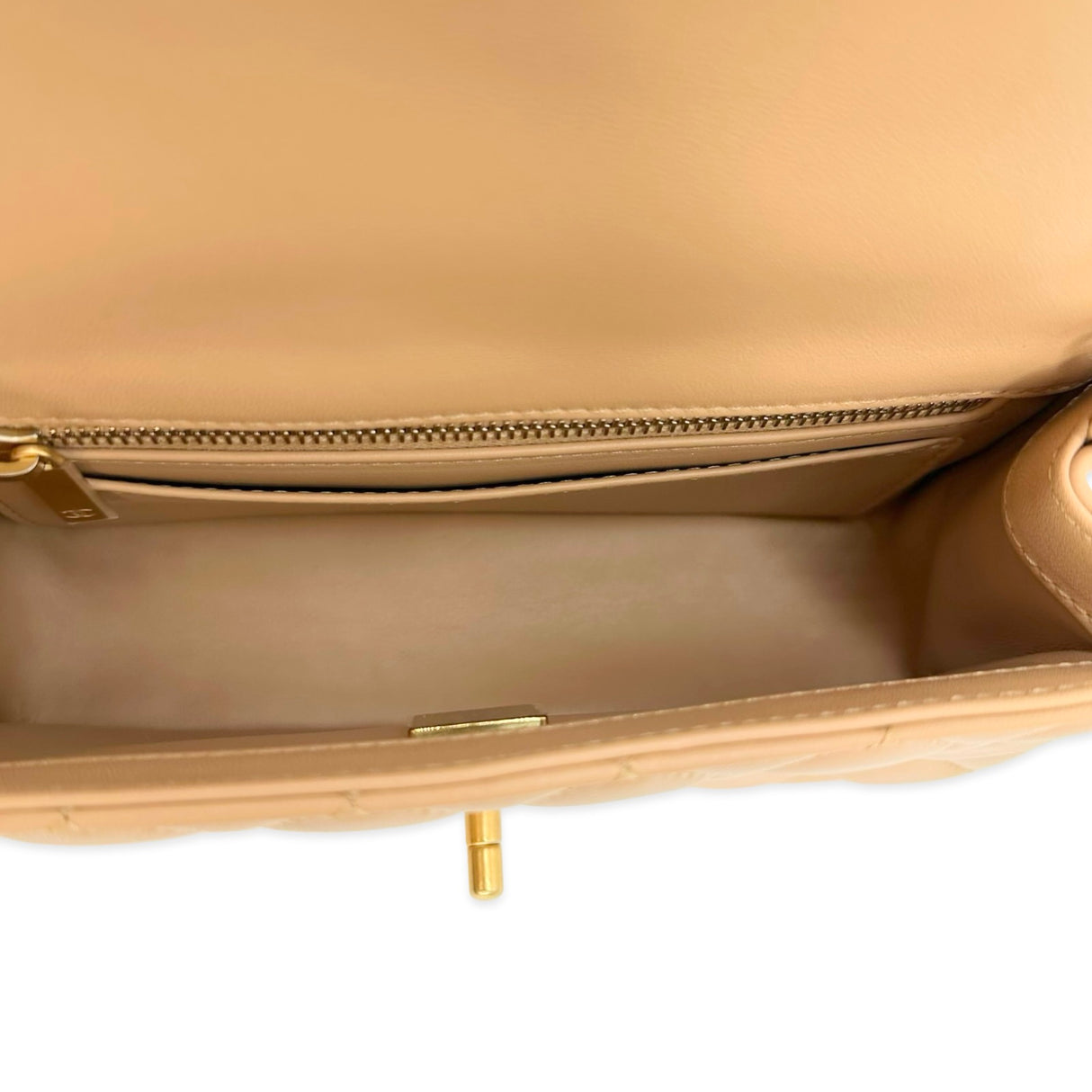 Quilted Lambskin Mini Pearl Crush Rectangular Flap Bag