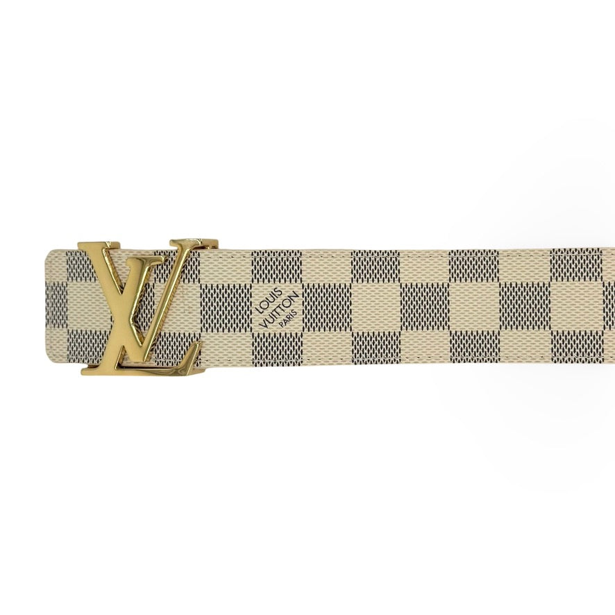 LOUIS VUITTON: Damier Azur 40mm Initiales Belt