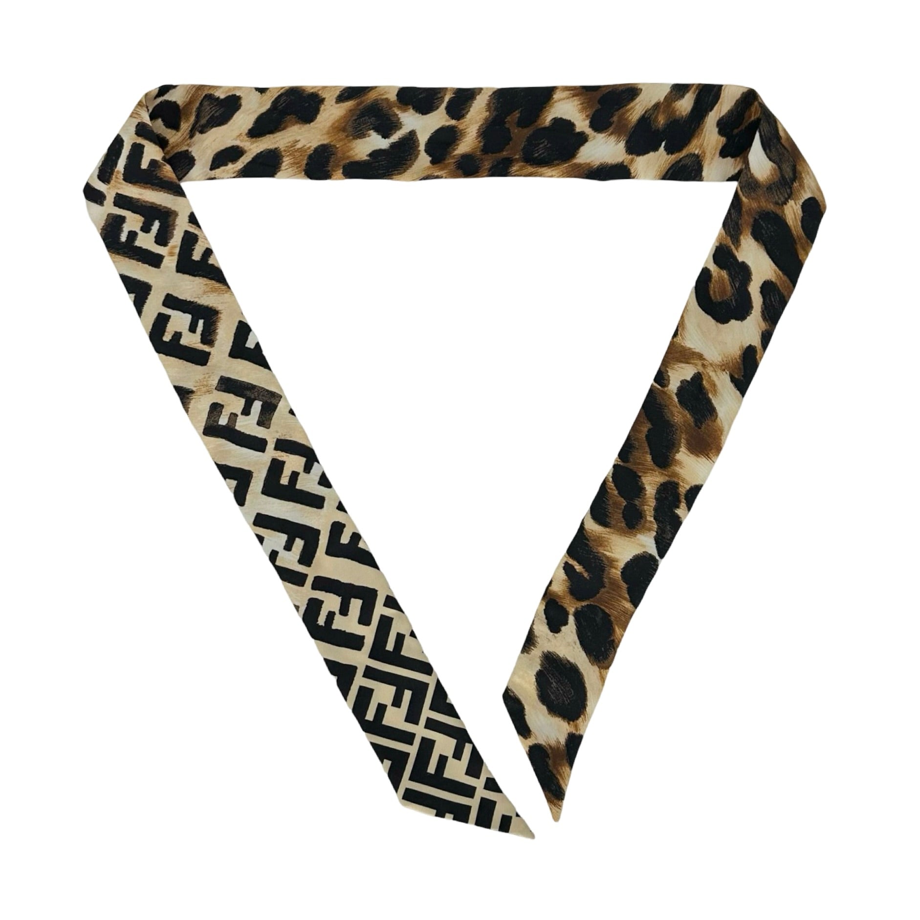 Fendi leopard print scarf on sale