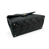 CHANEL: Quilted Caviar Small Top Handle