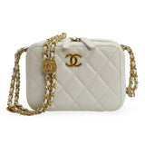 CHANEL: Quilted Caviar Twist Your Buttons Mini Vanity Case