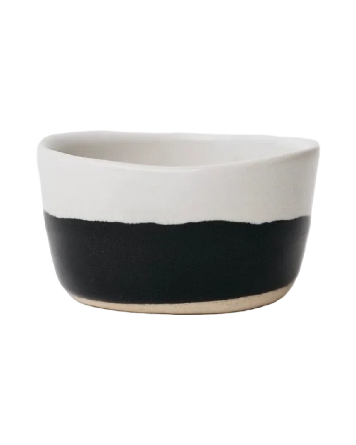 Matte Black+White Pinch Bowl