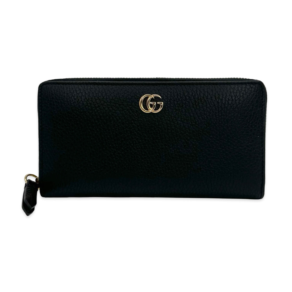 Grained Calfskin GG Marmont Zip Around Wallet