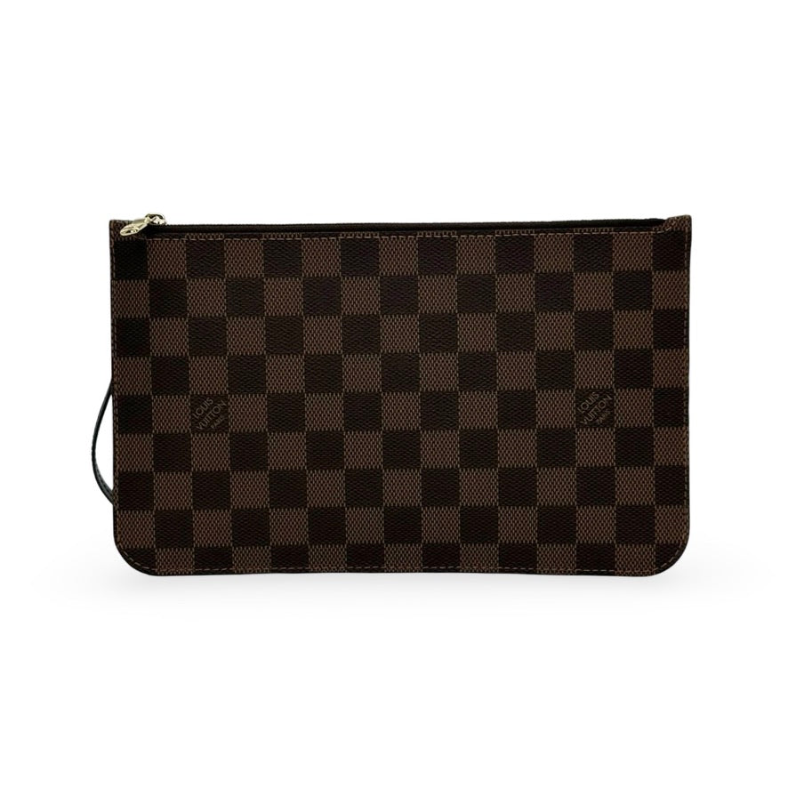 LOUIS VUITTON: Damier Ebene Neverfull Pochette