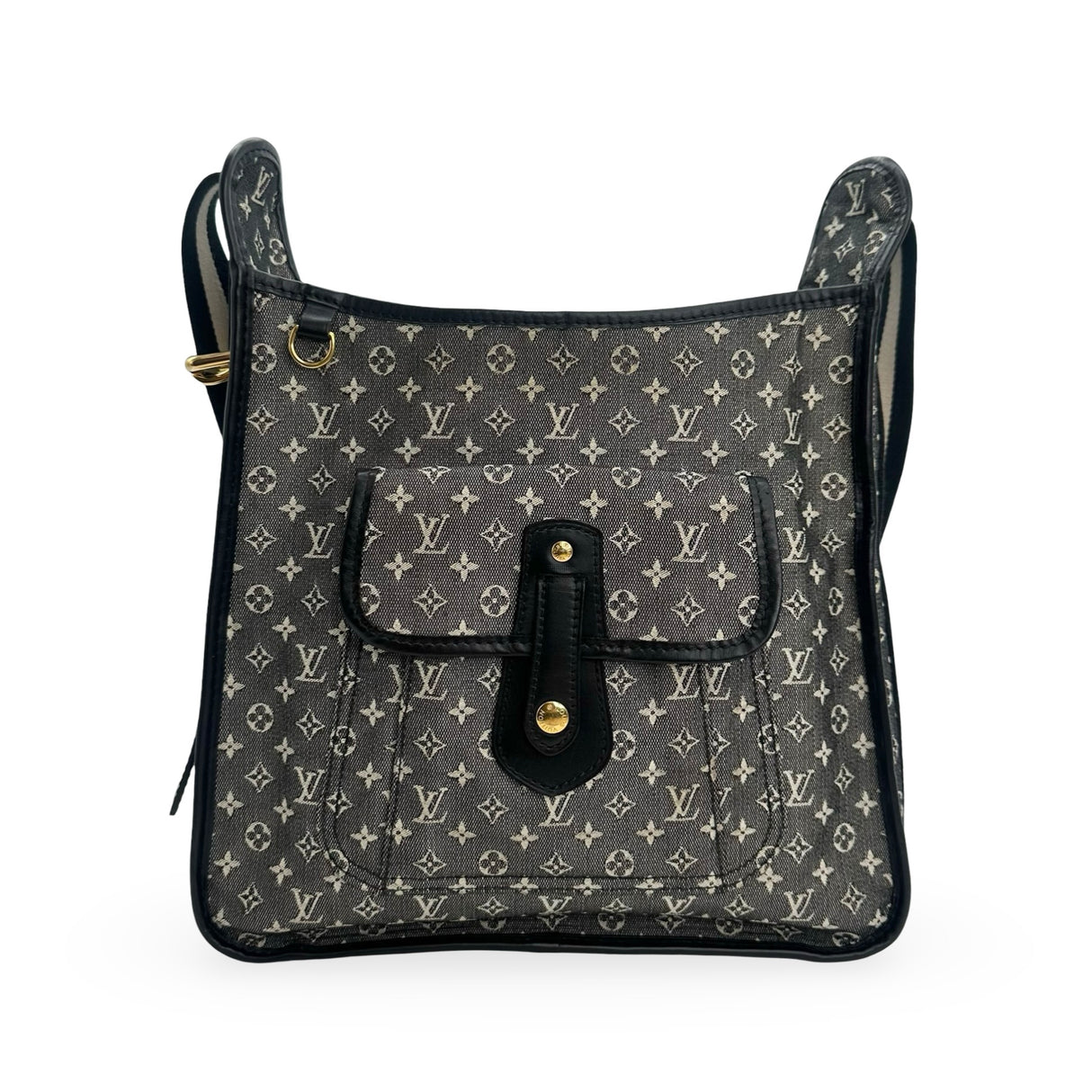 LOUIS VUITTON: Denim Monogram Mary Kate Mini Lin Messenger