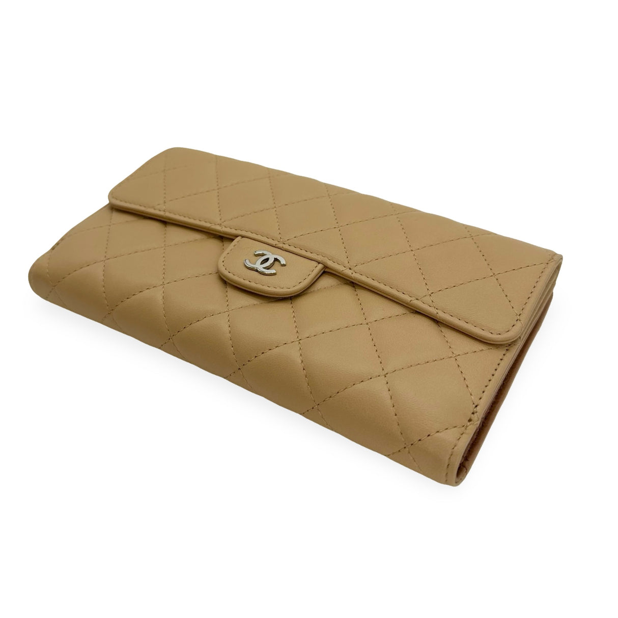 CHANEL: Quilted Lambskin Large Flap Wallet