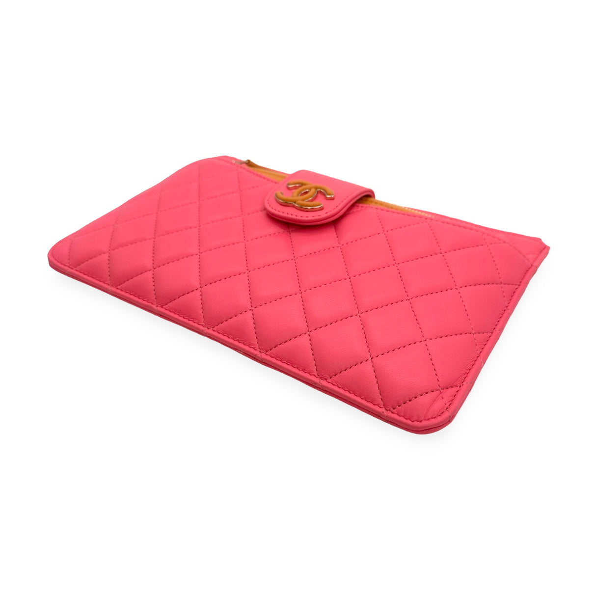 CHANEL: Quilted Lambskin Sunset Boulevard Pouch Case