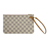 LOUIS VUITTON: Damier Azur Neverfull Pochette