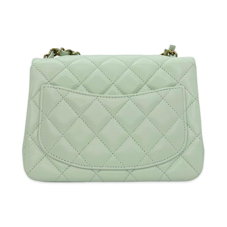 CHANEL: Quilted Lambskin Mini Classic Square Flap Bag