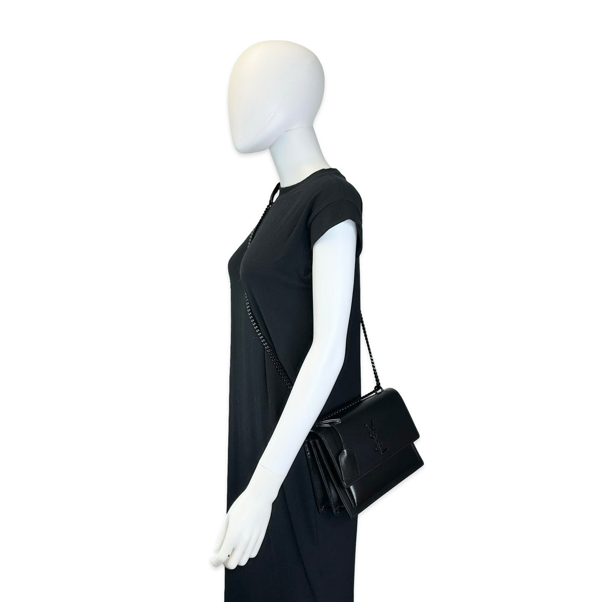SAINT LAURENT: Leather Medium Sunset Chain Bag