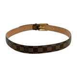 LOUIS VUITTON: Damier Ebene LV Ellipse Belt