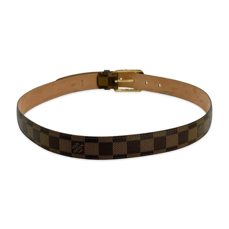 LOUIS VUITTON: Damier Ebene LV Ellipse Belt