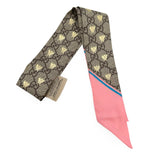 GUCCI: Silk GG Bee Neck Scarf