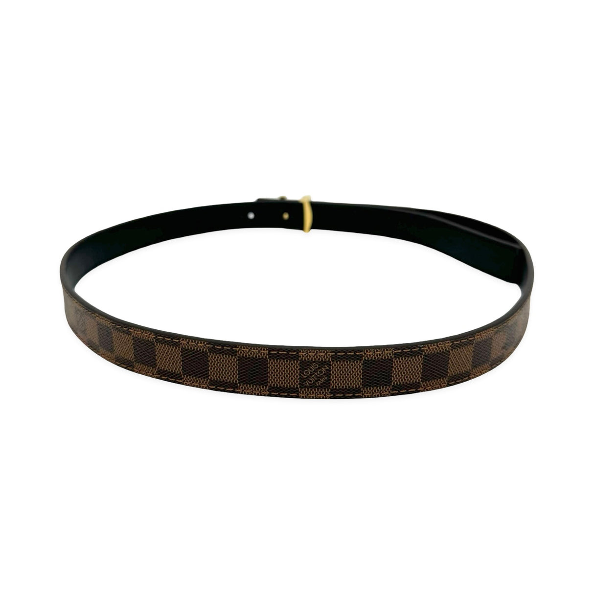 Damier Ebene LV Initiales Thin Reversible Belt