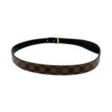 Damier Ebene LV Initiales Thin Reversible Belt