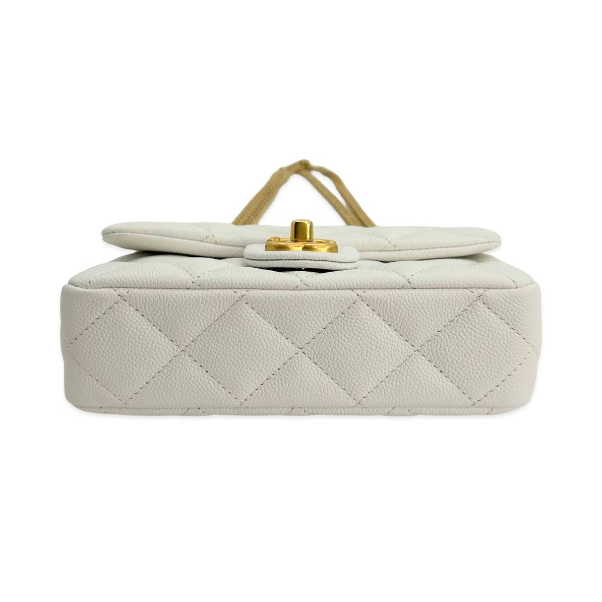 CHANEL: Quilted Caviar Sweetheart Mini Flap Bag