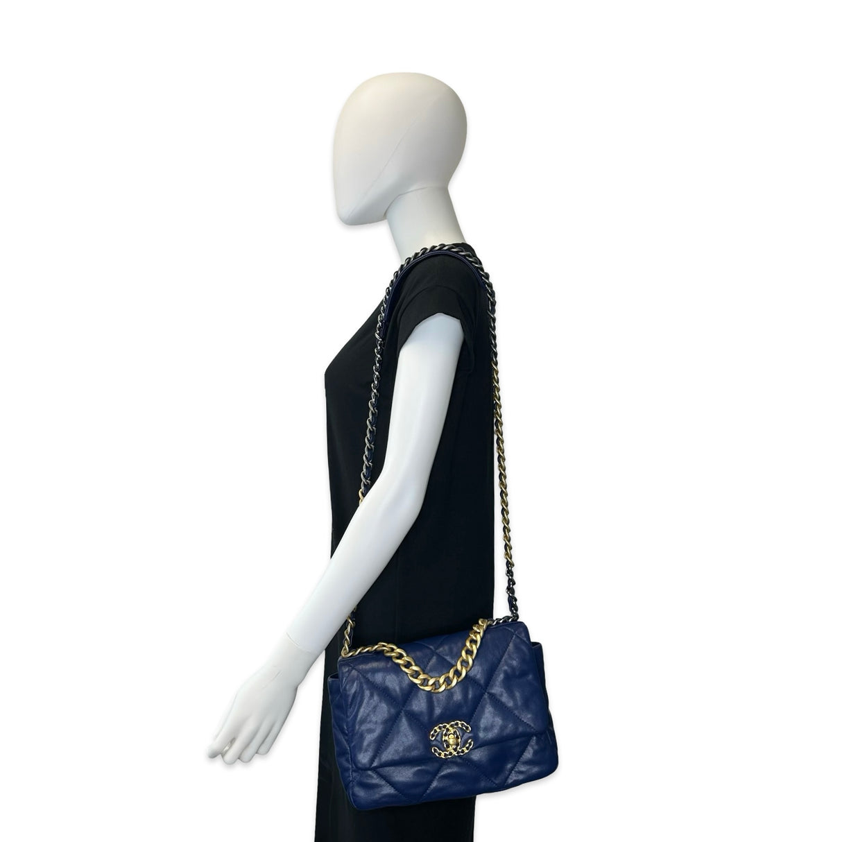 CHANEL: Quilted Lambskin Small 19 Flap Bag