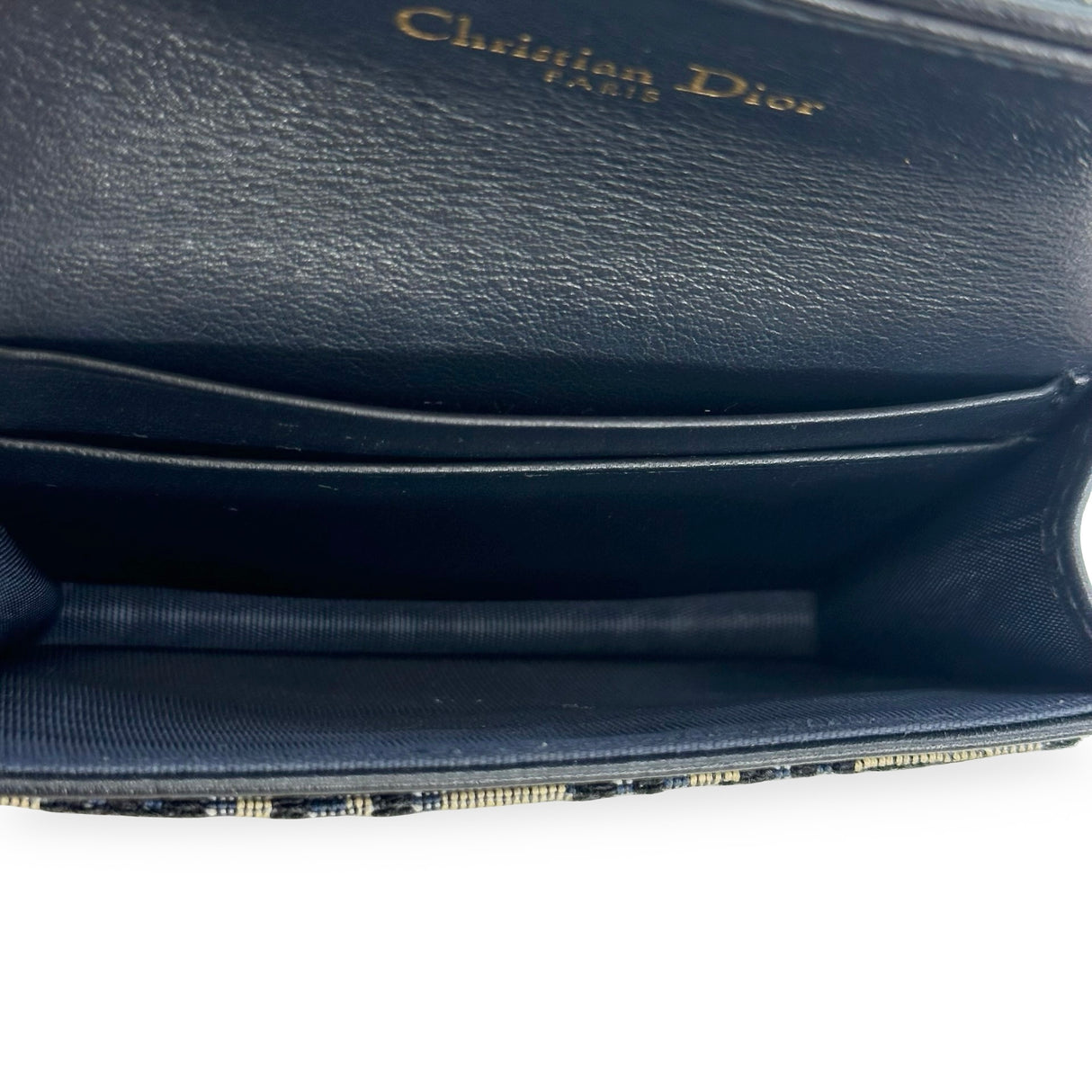 CHRISTIAN DIOR: Oblique Saddle Card Holder Wallet