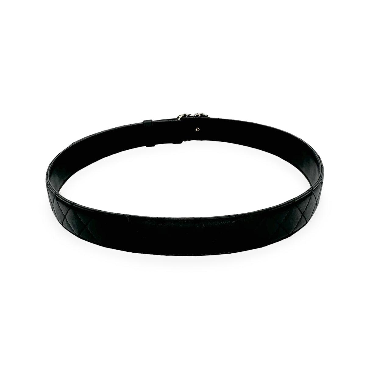 CHANEL: Quilted Lambskin Woven CC Belt