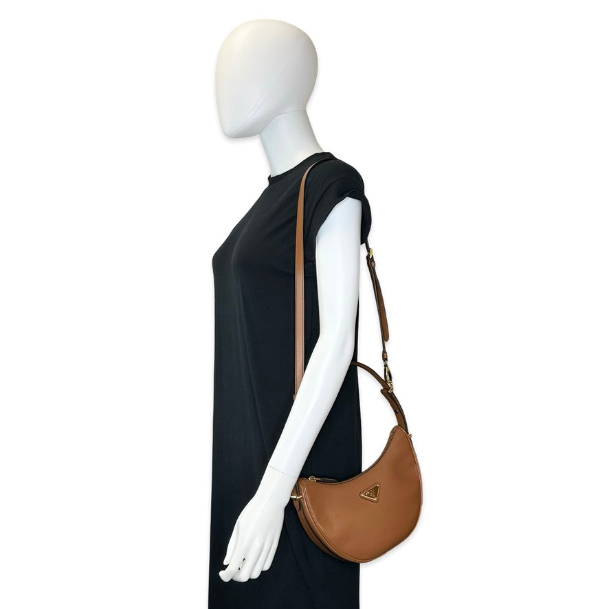 Calfskin Small Arque Shoulder Bag