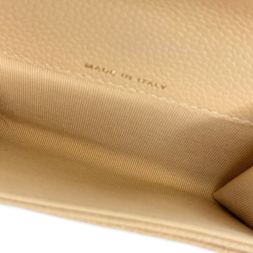 Quilted Caviar Classic Flap Card Holder