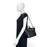 CHANEL: Quilted Lambskin Small Top Handle Shopping Bag