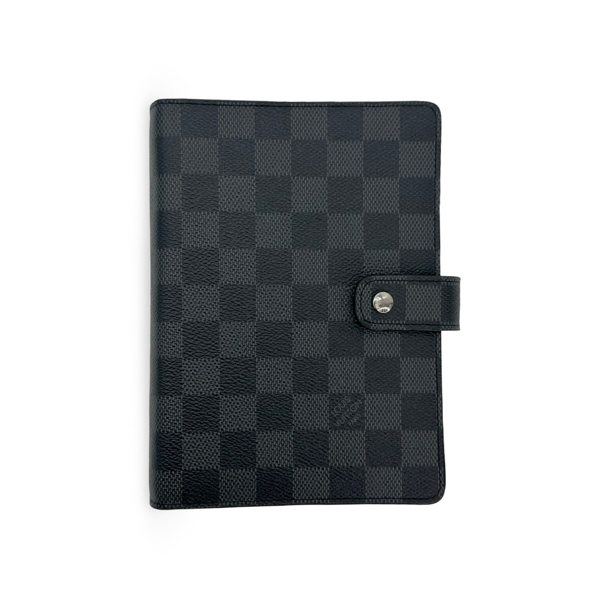 LOUIS VUITTON: Damier Graphite Medium Ring Agenda Cover