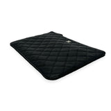 CHANEL: Quilted Caviar Large O Case Zip Pouch