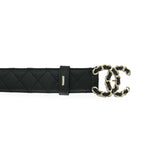 CHANEL: Quilted Lambskin Woven CC Belt